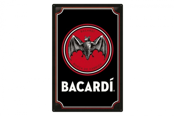 Blechschild "Bacardi Logo" - 60 x 40cm